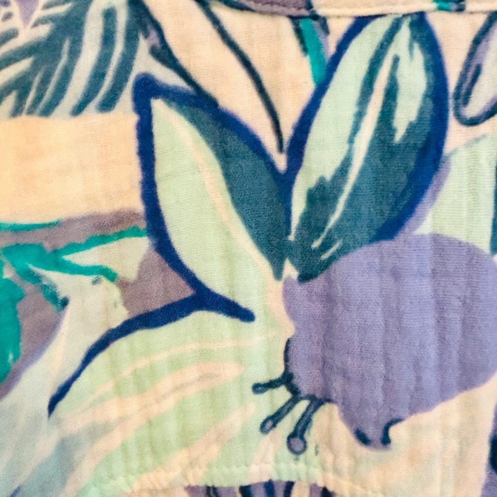 Joan Rivers V-neck tropical cotton top L - Picture 5 of 5